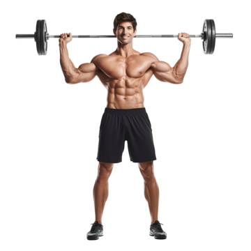 pngtree man lifting weights exercise png image 11611827